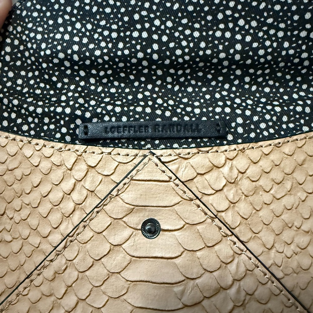 New Loeffler Randall Python Embossed Leather Tan … - image 3